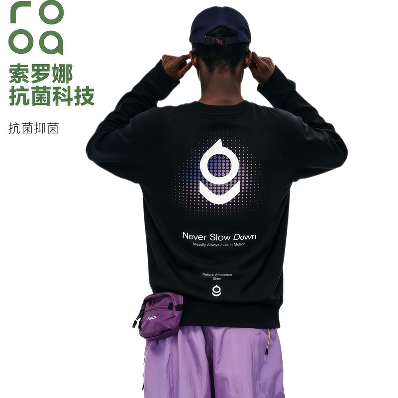 Solona Lyocell Upf50+ Sun Protection Long-Sleeve Polka Dot Gradient Triangle Logo Sports Loose-Fitting Couple Long-Sleeve Shirt