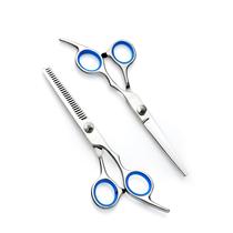 Manufacturer stainless steel hair cutting scissors 6-inch set hairdressing scissors supplies flat scissors mid-range scissors customized