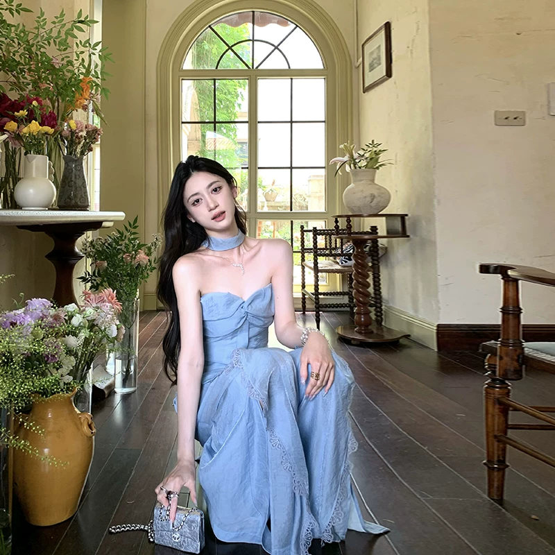 Blue set, summer vest, trousers