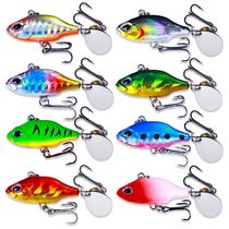 1Pcs Rotating VIB Vibration Bait Spinner Spoon Fishing Lures