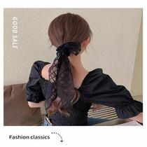 Lace hair with women tied haircut lead accessories Woven Silk Scarves Hair Strap Flutter With Hair Rope Summer Thin head rope