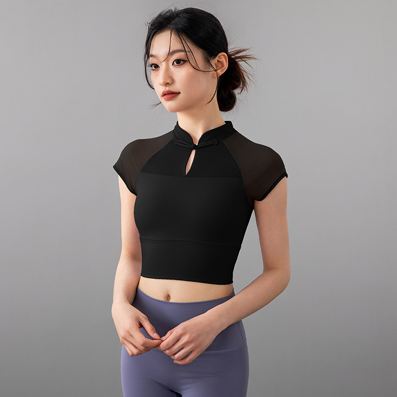 Jingxin Chinese-Style Short-Sleeved Yoga Clothes for Women, Summer and Autumn Casual Outdoor Sports Fitness Clothes T-Shirt Tops