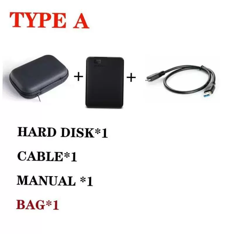 Элементы 5TB переносной внешний жесткий диск USB3.0 HDD 1