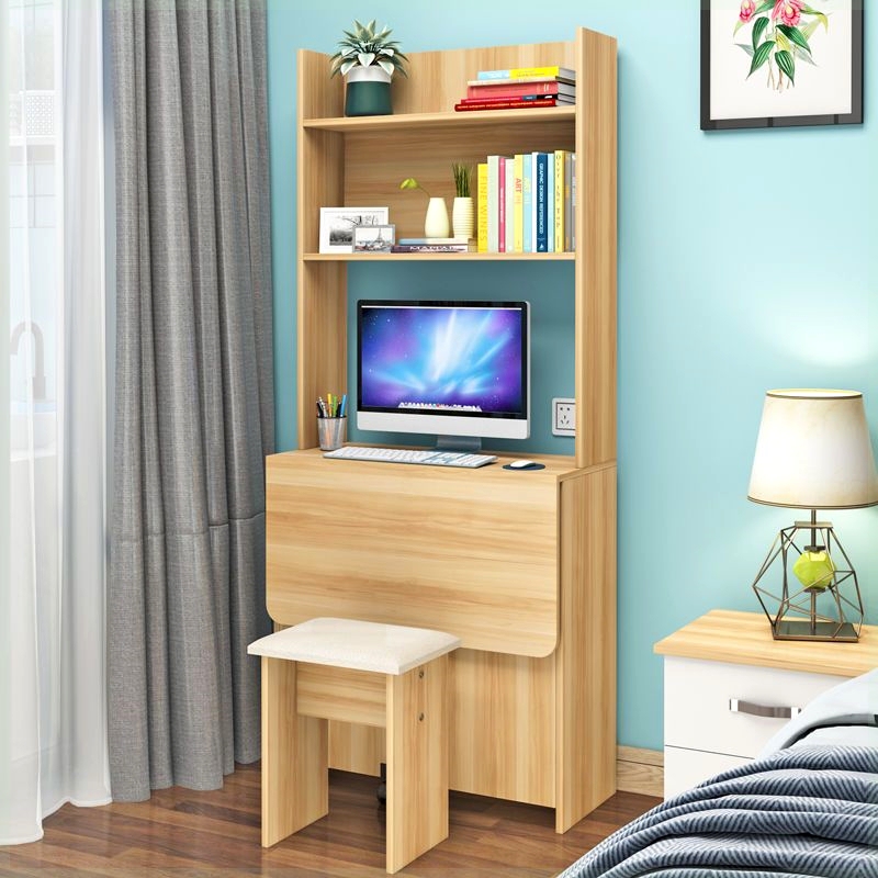 Computer Desk Can Hold a Printer, Computer Desk Can Hold a Printer, Desktop Home Desk with Bookshelf Integrated Set