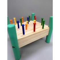Montessori teaching aids wooden nail hammer hammer piling baby hand-eye coordination training early education 3-year-old educational toys