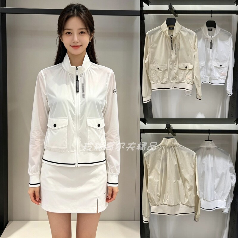 Golf Women's Jacket Spring and Summer Thin Zipper Jacket Sun Protection Windbreaker Slim Fit Sports Top Outdoor Versatile Trendy Golf Women's Jacket Spring and Summer Thin Zipper Jacket Sun Protection Windbreaker Slim Fit Sports Top Outdoor Versatile Trendy