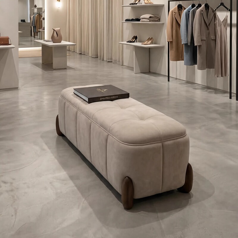Clothing Store Sofa Stool, Light Luxury Sofa Bench, Bedroom Bed End Bench, Living Room Footstool, Dressing Room Long Bench, Shoe Changing Stool