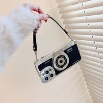 Ancient style mobile phone case Chinese national trend autumn and winter plush niche non-contrasting model Apple 14iphone13 high-end temperament