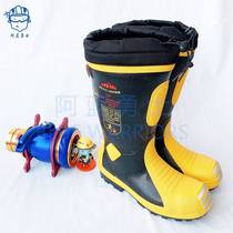 The Blue Warriors new fire No steel sheet Bio-fire fighting boots Anti-acid and acid-proof Anti-acid and acid-free Anti-acid puncture with 3C
