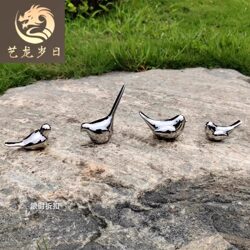 304 Stainless Steel Mirror Finish Seagull Bird Animal Ornament Garden Landscape Lawn Real Artwork Decorative Sculpture