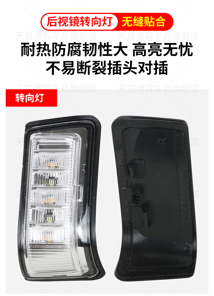 Suitable for 21-25 Models of Ford Raptor F150 Rearview Mirror Housing, Rearview Mirror Turn Signal Light Frame, Mirror Lens, Rear Cover