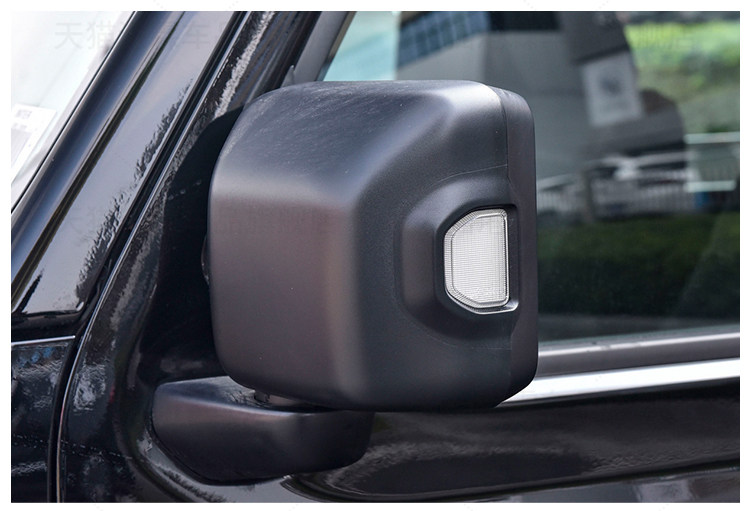Suitable for Jeep Wrangler Rearview Mirror Housing, 18-25 Models Rearview Mirror Shell, Turn Signal Lens, Mirror Frame Cover