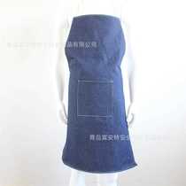 Factory direct sales anti-cut wear-resistant and anti-spark denim fire-proof and flame-retardant welding clothing apron welding labor protection