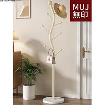 Japans MUJ marble coat rack simple floor-standing clothes drying rack for simple luxury storage and hanging clothes straight hair