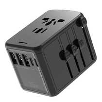 Travel Adapter 207 International Universal Plug Dual Type-C Plug Converter PD35W Multifunctional Charging Stand