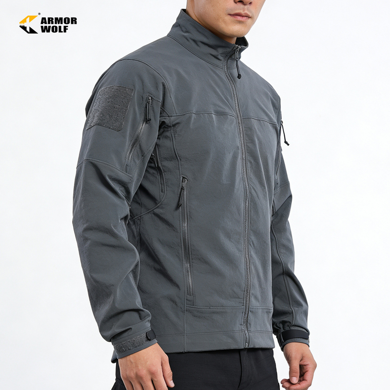 Military Bird Style Gen2 Tactical Windbreaker Jacket for Men, Softshell Slim Fit Outdoor Jacket, American Style Multi-Pocket Hiking Coat