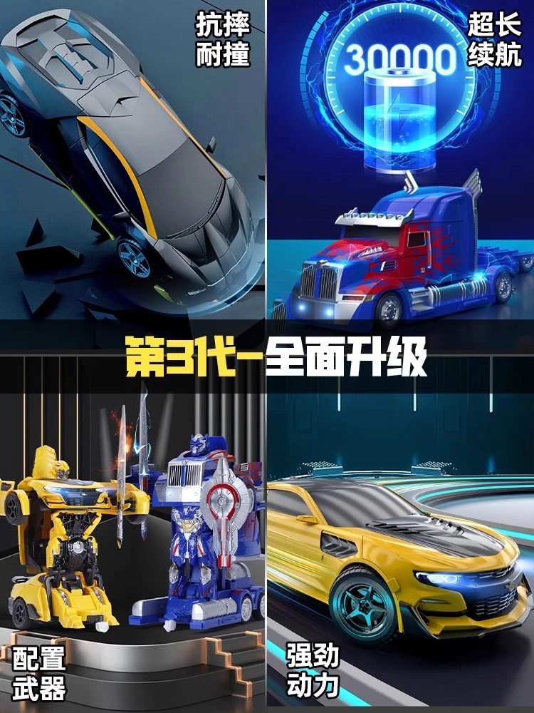 Authentic Transformers 7 Remote Control Car Bumblebee Optimus Prime Toy for Children Boys Gesture Sensing Transformation 5