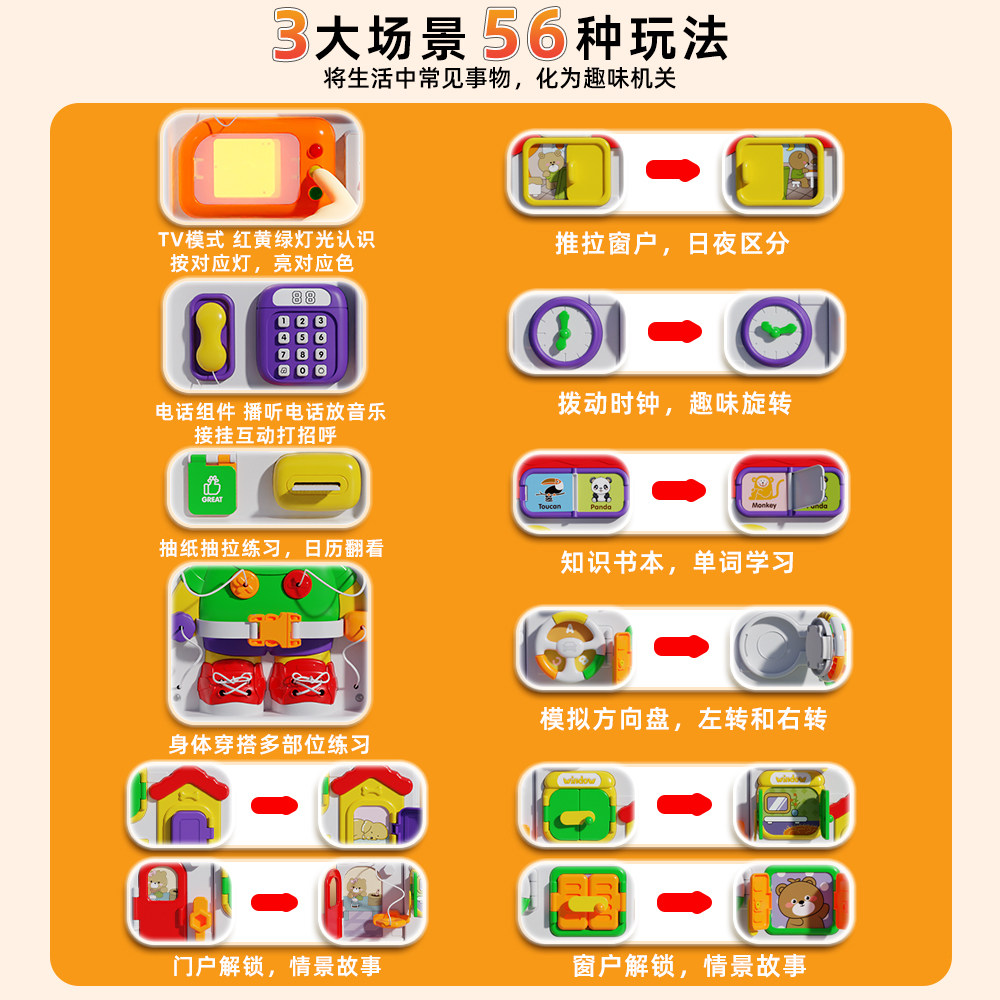 1-2 Kidsren's Baby Toys, Kidsren's Educational Toys for Infants and Toddlers 3, Early Education, Two and a Half Year Old Boys and Girls Birthday Gifts