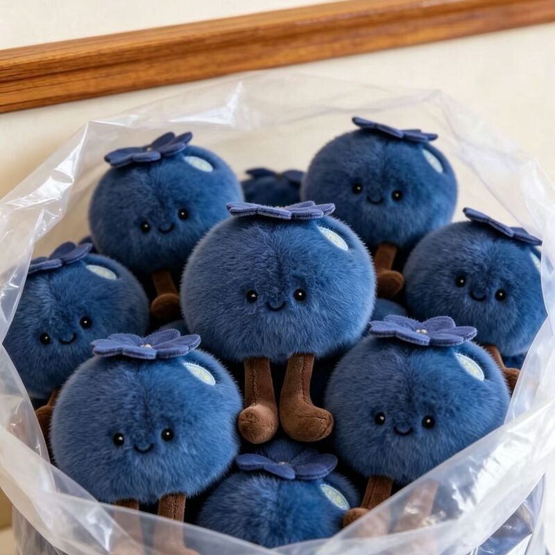 [Blueberry Luck] Ward Off Bad Luck Blueberry Plush Doll Ornament Bag Pendant Keychain Pendant Xiaohongshu
