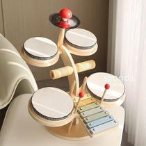 Music girl drum set childrens toy baby wooden male percussion multifunctional gift art