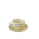 Korean ins Retro-Style French Cream Yellow Ceramic High-Quality Coffee Cup with Saucer Set