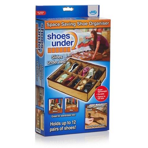 Storage Shoe Box, Non-Woven Fabric Under-Bed Storage Box, Foldable 12-Compartment Large Capacity Storage Box