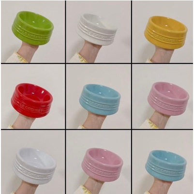 Cool Color Ceramic Pet Bowl for Cats and Dogs, Slow Feeding and Watering Bowl, Prevents Black Chin, Gradient Color Pet Tableware