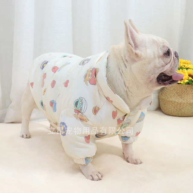 French Bulldog Clothes, Thick Winter Clothing, Padded Cotton Pug Dog Clothes, Bulldog Fat Dog Cotton Jacket, Cotton-Filled Winter Wear