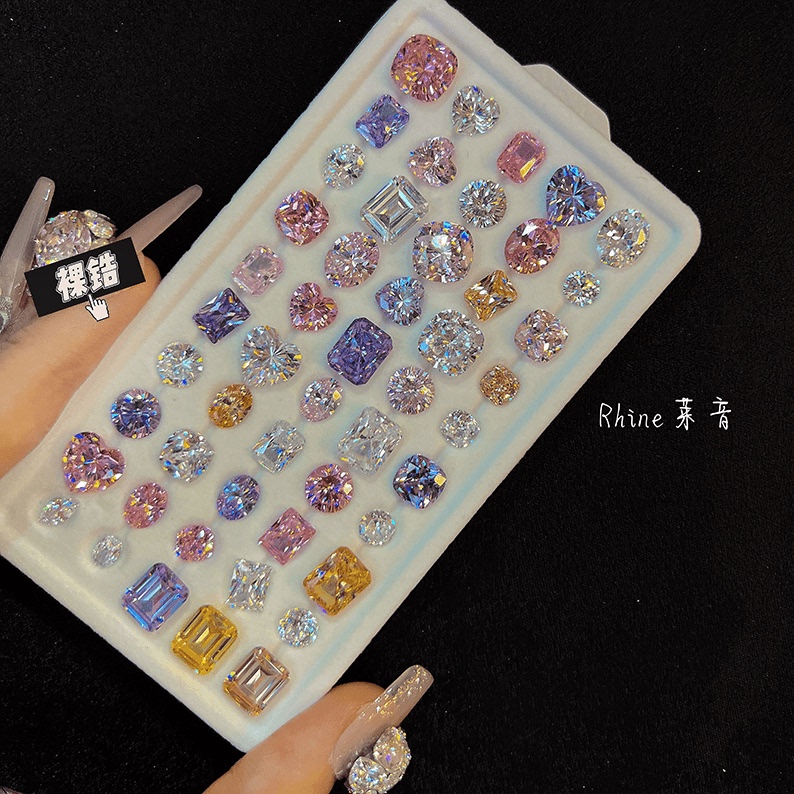 【As Shown in the Picture, 50-Piece Beginner Set, Bare Zircon Version!】! White Precious Zircon Nail Art Rhinestones, Dazzling Zircon Rhinestones