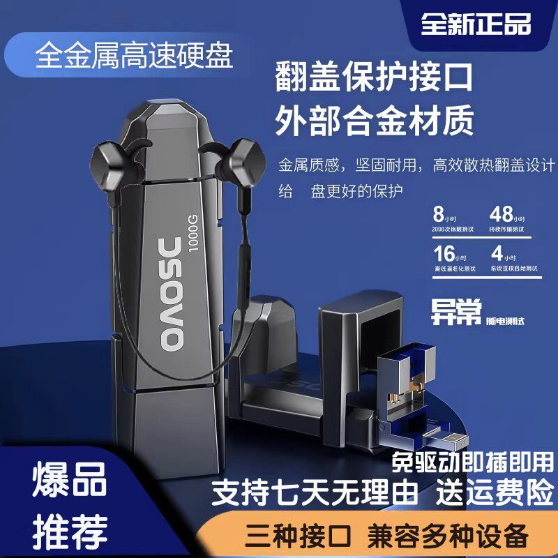 Mecha small hard disk подходит для iphone, Android, U-диска мобильных телефонов Apple, жесткого диска для хранения компьютерных фотографий и видео