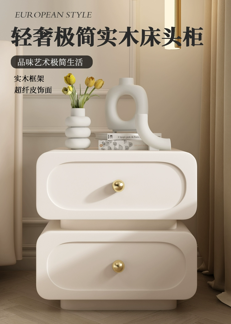 tab để đầu giường Gỗ nguyên khối đầu giường kem phong cách nhà phòng ngủ đầu giường đèn sang trọng cao cấp đơn giản hiện đại giá để đồ miễn phí lắp đặt tủ nhỏ đầu giường ghế đầu giường