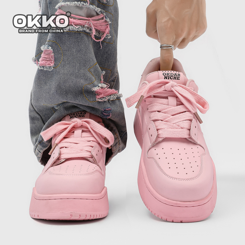 2026 Spring Thick-Soled Sneakers for Men and Women, Pink Niche Original Sports Casual Shoes, Versatile Loafers for Men