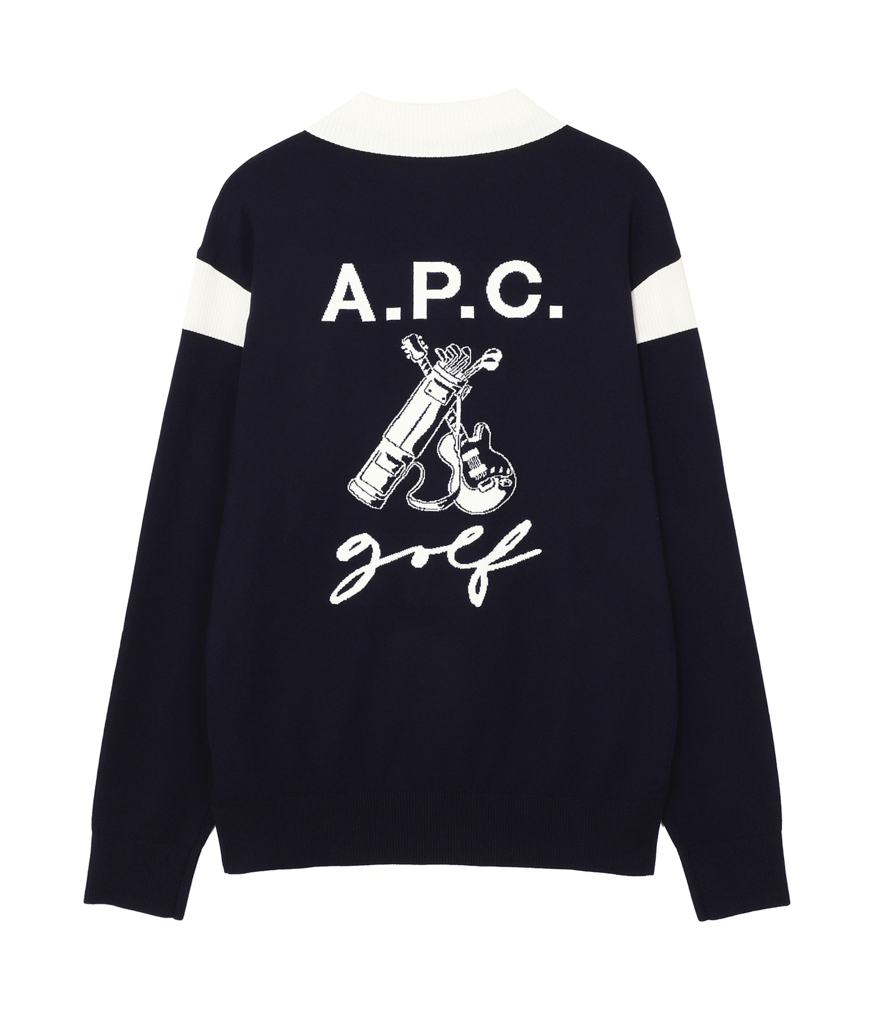 Apc GOLF прилив бренд высококачественных осень и зима гольф мяч мужской свитер отворот свитер мужской  