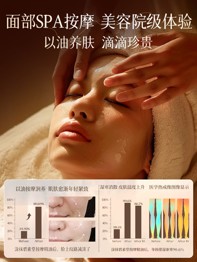 El aceite esencial facial de las rosas se eleva y se tensa para resistir el raspado de la cara y el masaje de aceite esencial de aceite esencial y líneas ligeras para eliminar el amarillamiento y iluminar