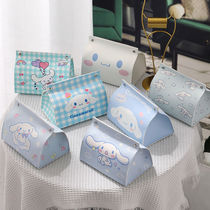Creative desktop home dormitory paper box bedroom living room car tissue box cartoon cute little white cinnamon dog