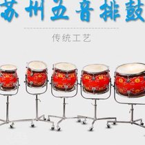 Suzhou five-note platoon drum folk orchestra five-note continuous drum Suzhou national musical instrument percussion instrument timpani flowerpot platoon drum