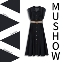 Mushow On the Rhine retro lace splicing sleeveless dress