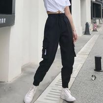 Hot Big Pockets Cargo Pants Women High Waist Loose Sreetwear