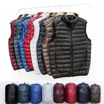 Gilet en duvet de canard pour hommes manteau dhiver ultraléger sans manches