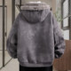 Fleece-Lined Thickened Men's Winter Jacket, American Retro Hooded Jacket for Men and Teenagers, Casual Warm Winter Parka