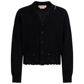 MARNI DISHEVELED COTTON CARDIGAN