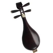 Liuqin instrument black rosewood ebony bone flower Ruyi head copper fringe Liuqin small pipa nylon fringe Liuqin customization