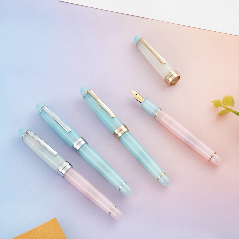 Jinhao 82 Torpedo Fountain Pen Ice Lake Limited Edition Student Special New Product Calligraphy Practice Ef Nib Fountain Pen Ice Lake Elf