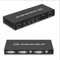DVI KVM switch 2 in 1 out 2 in 1 out 4K two computer hosts share split screen share USB keyboard mouse U disk printing monitor