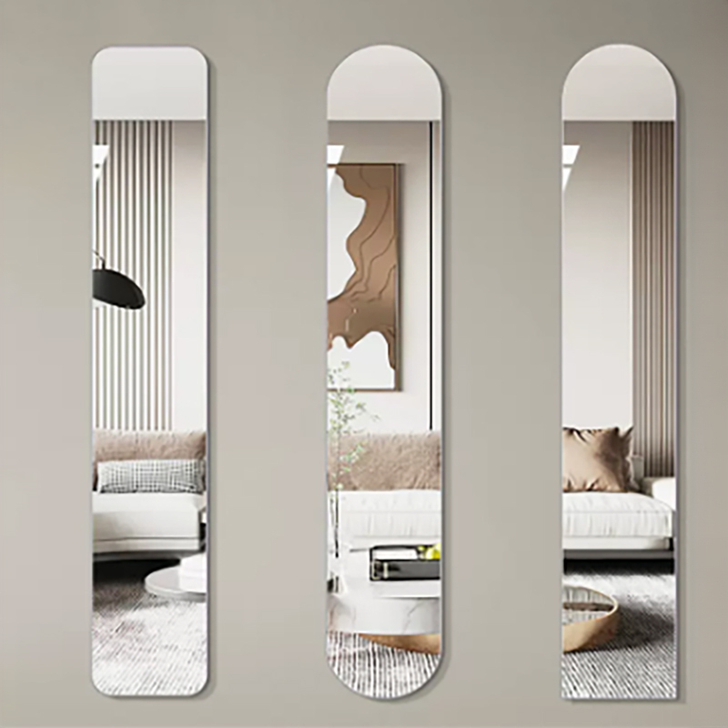 Ultra-Narrow Full-Length Mirror for Home Entryway, Ultra-Thin Dressing Mirror, Ultra-Narrow Mirror, Wall-Mounted Bedroom French-Style Long Mirror
