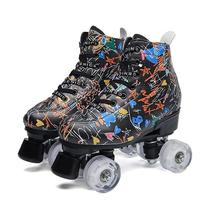 Adult double-row skates mens and womens double-row roller skates childrens roller skates baby beginners four-wheel skates