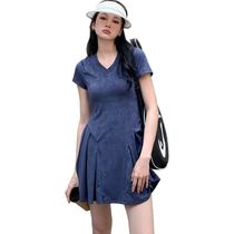 Womens Golf Badminton Polo Dress Short Sleeve Skirt
