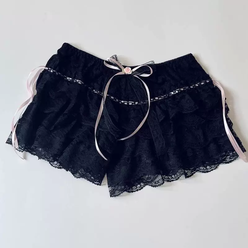 Коттэдж Коут КЮ2К 00s Винтаж ШОРТС Вумен Кавайи ЛАЙС ТРЕЙС