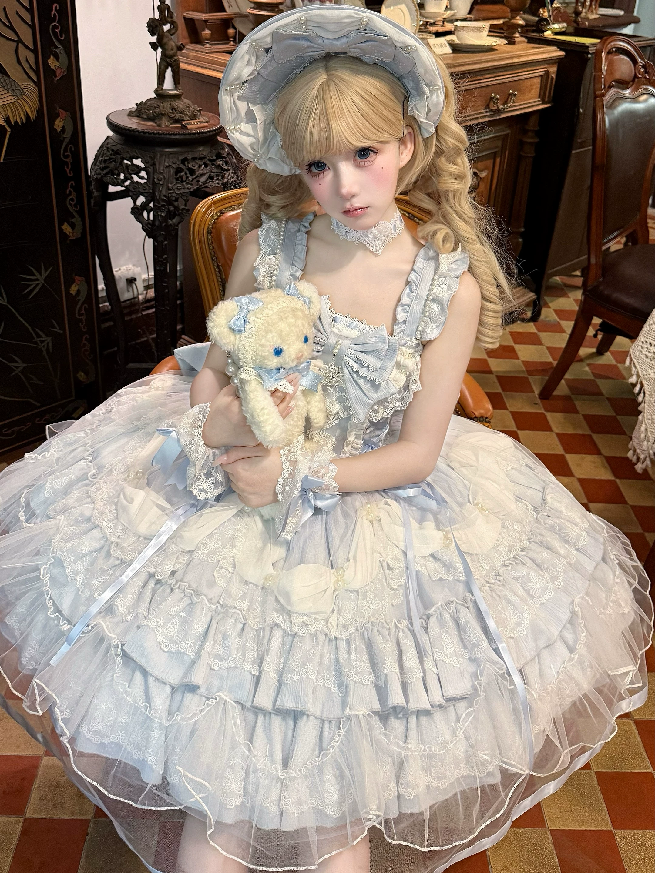 Подлинное дизайнерское платье, стиль Lolita, Lolita Jsk, утягивающий эффект