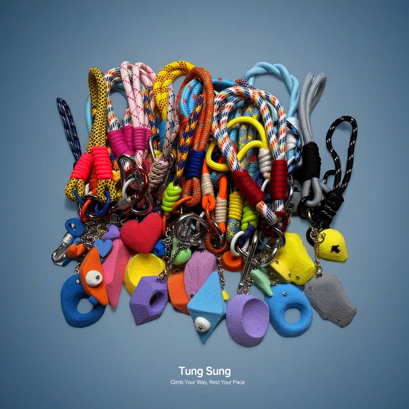 Tung Sung Rock Climbing Pendant Handmade Keychain Rock Buckle Pendant Bag Strap Pendant Backpack Decoration